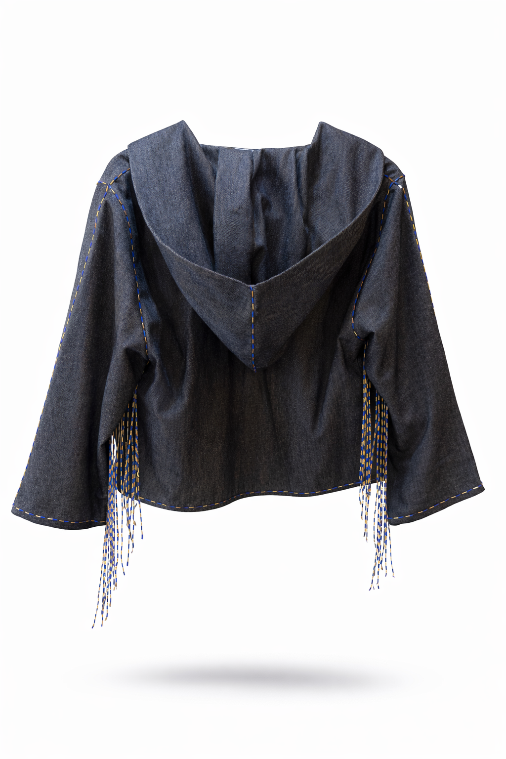 CHAQUETA CON CAPUCHA DENIM FLECOS CANUTILLO 1873