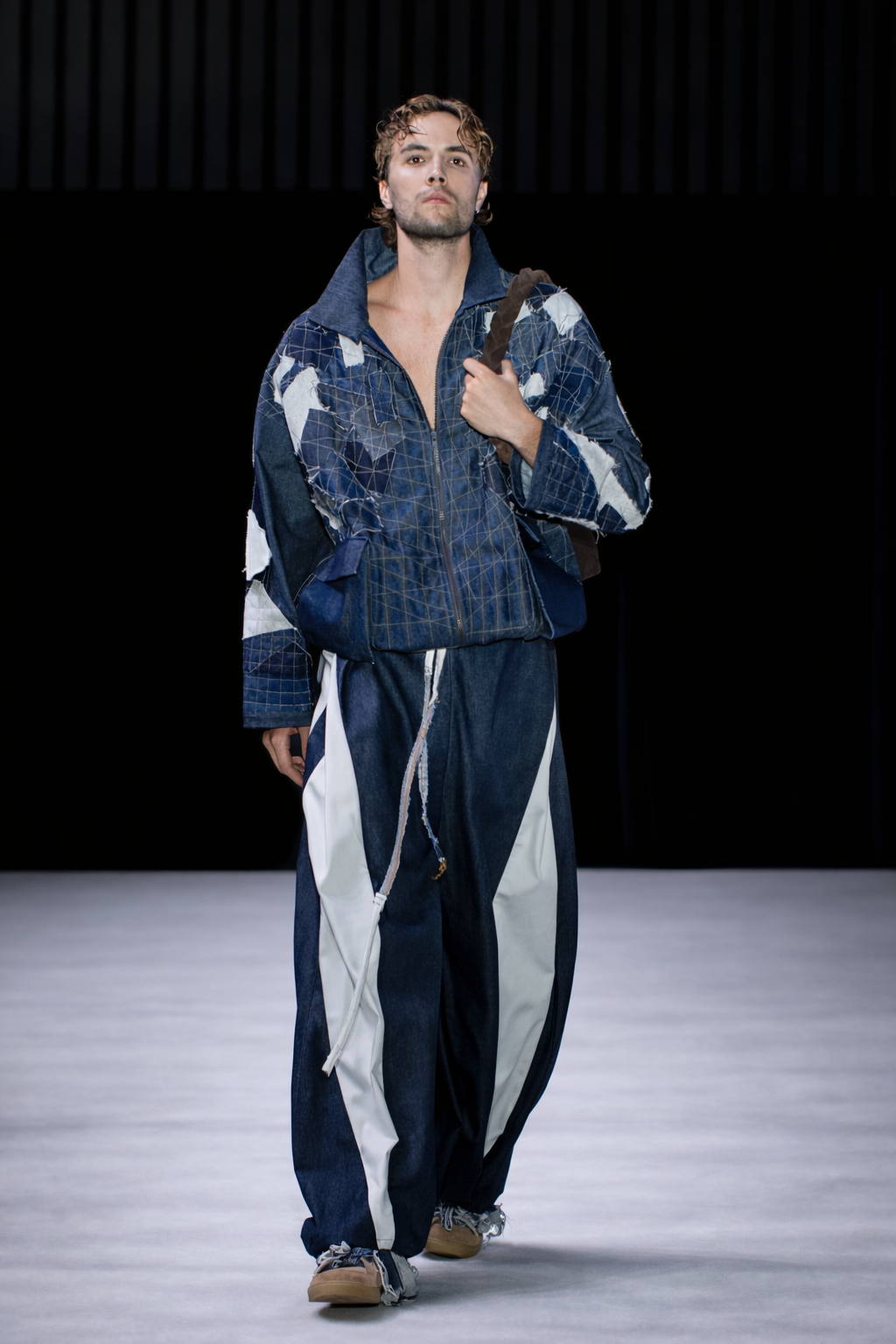 PANTALON JAPONES DENIM AZUL Y BLANCO 1903