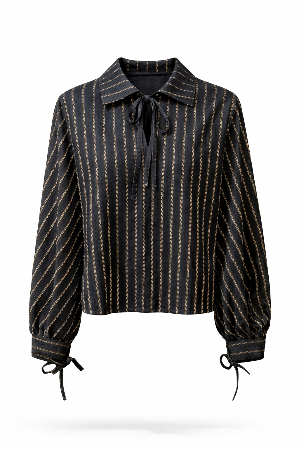 CHAQUETA DENIM BORDADA EN CANUTILLOS RAYA TIZA 1866