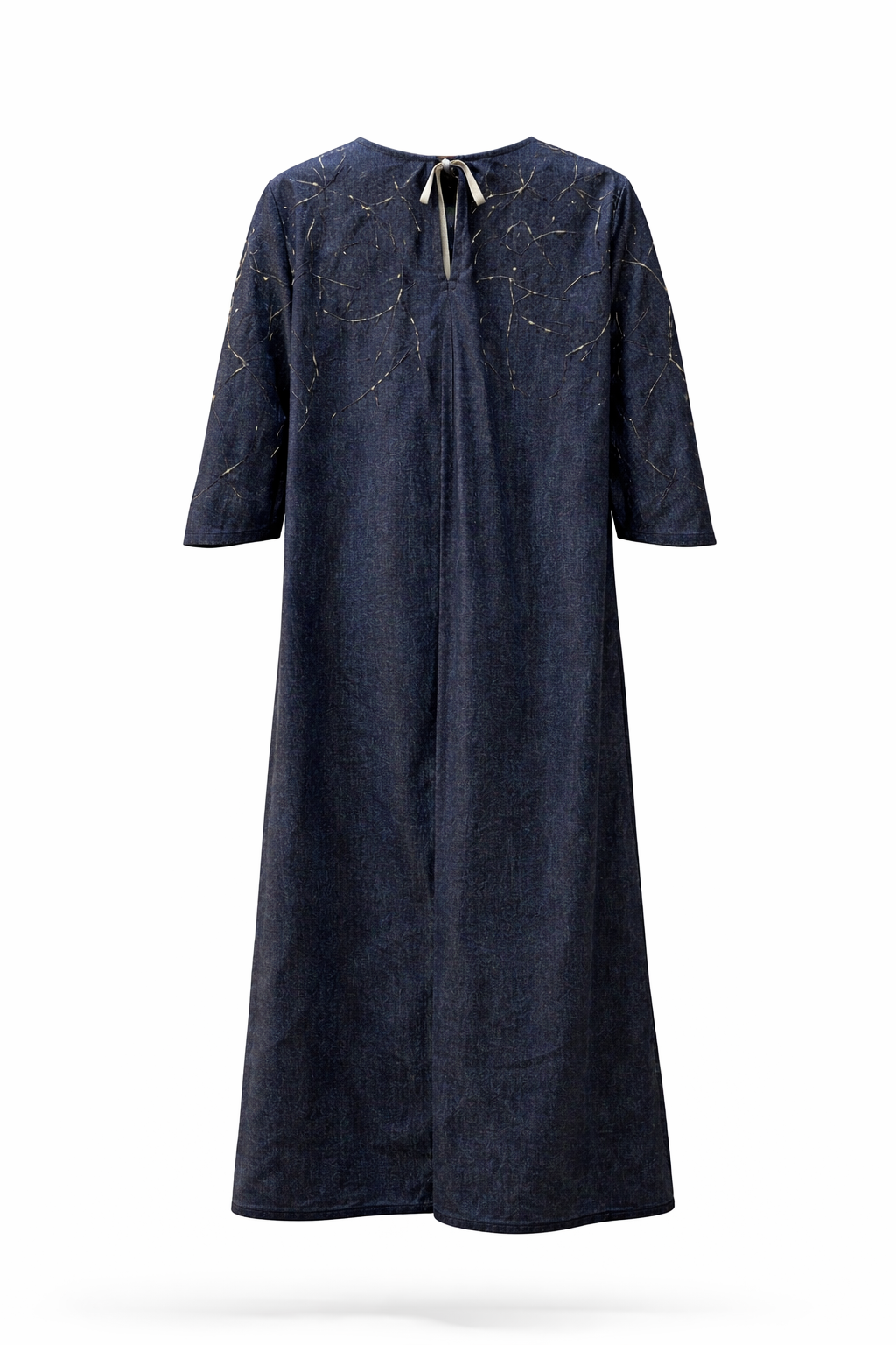 CAMISON LARGO DENIM BORDADO UNIVERSO 1864