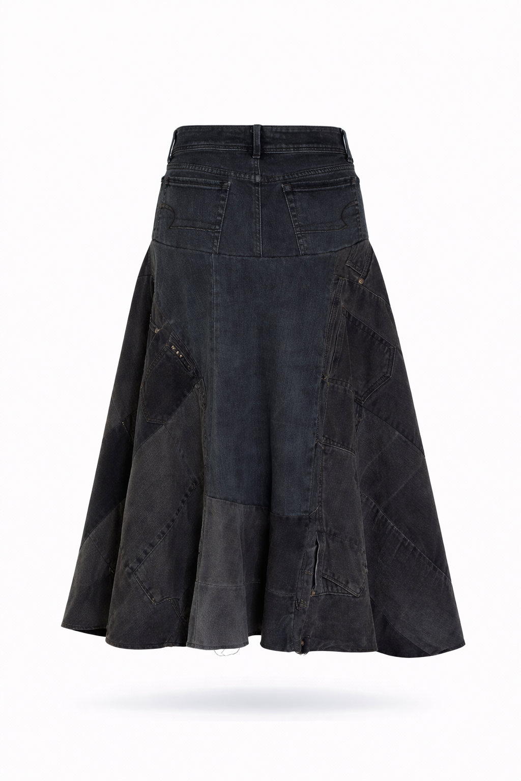PANTALÓN DENIM  ANCHO NEGRO
