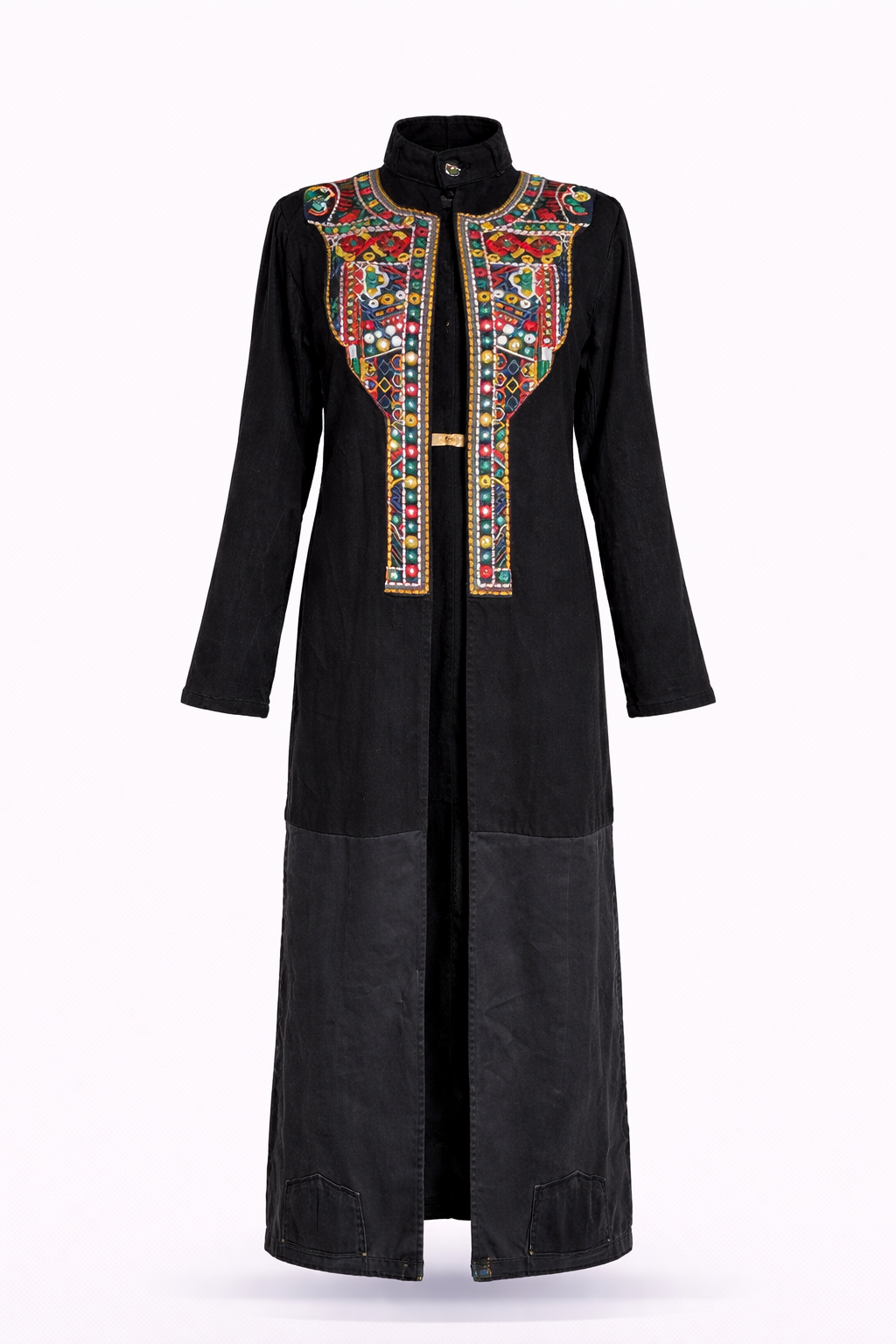 SOBRETODO BORDADO NEGRO