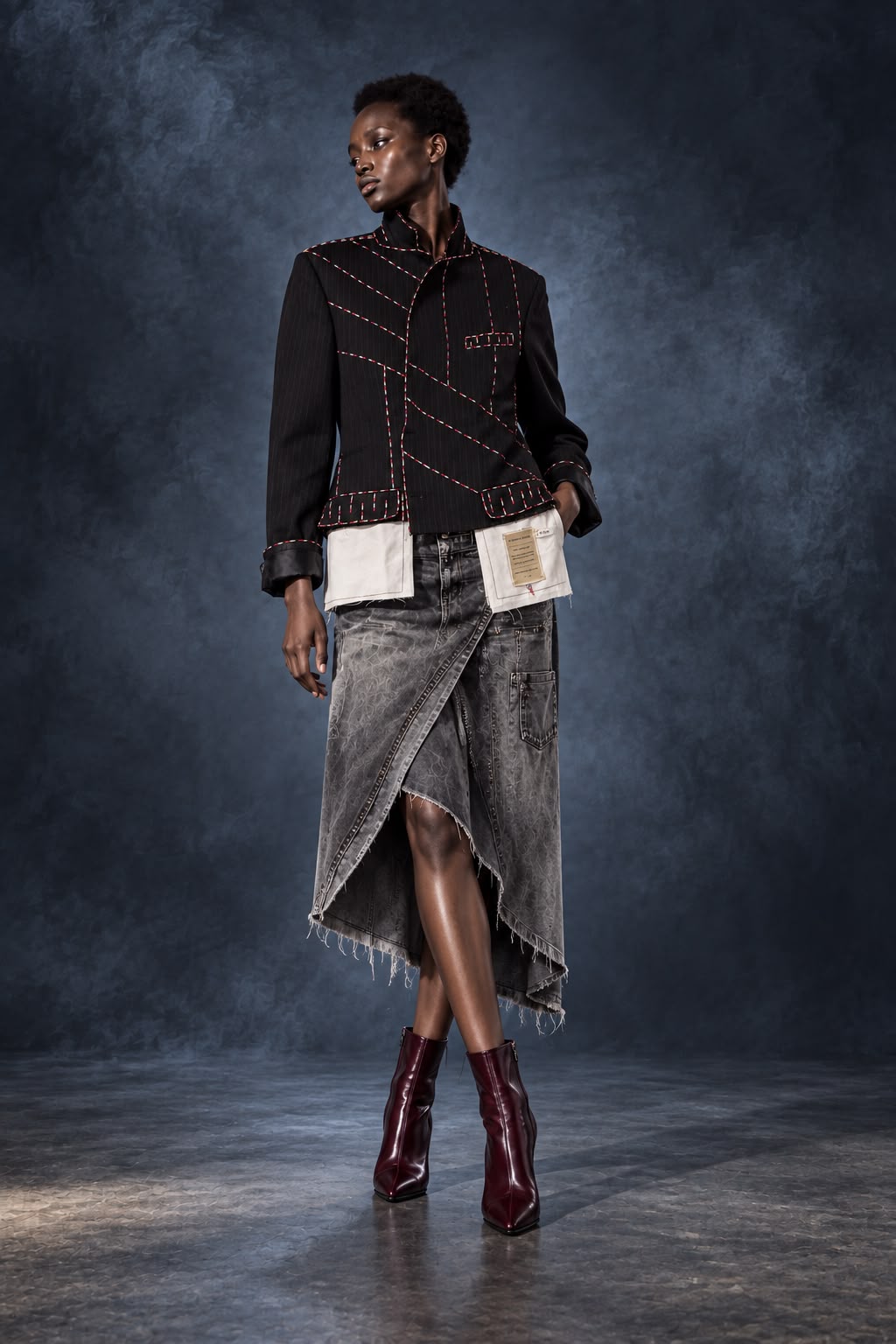 Blazer bordado en beads colores