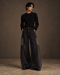 Pantalón Denim Cargo Negro