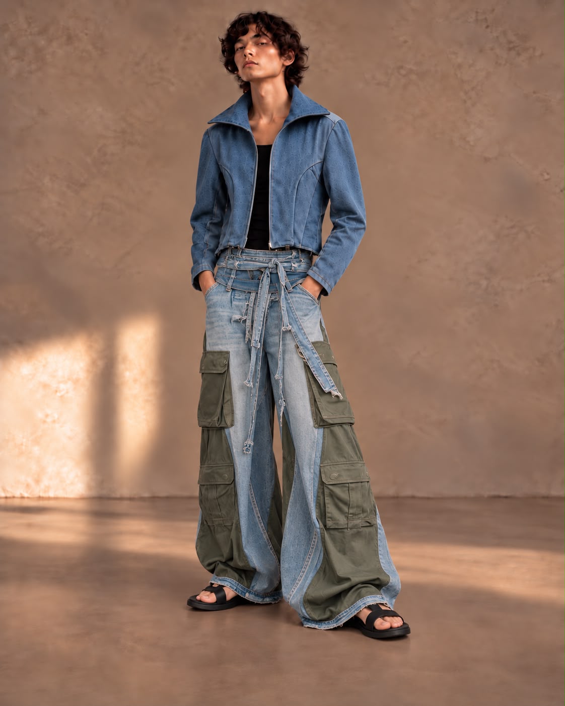 Pantalón Denim Cargo Policía