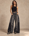 Pantalón Denim Cargo Negro