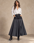 Falda Denim y Paño